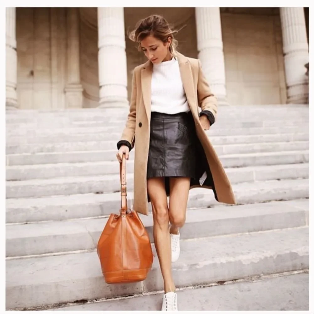 ✨ FAUX LEATHER MINI SKIRT WITH POCKETS✨